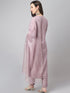 Women's Lavender Chinon Embellished Kurta with Pant and Dupatta